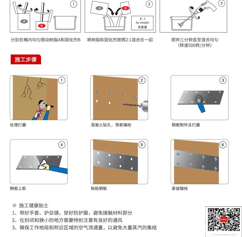 包钢南开粘钢加固施工过程